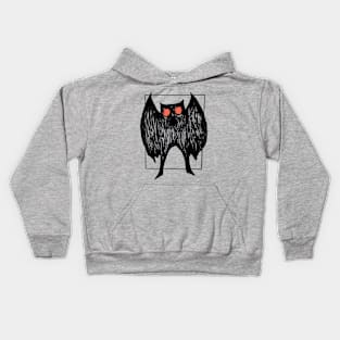 Mothman (blue background) Kids Hoodie